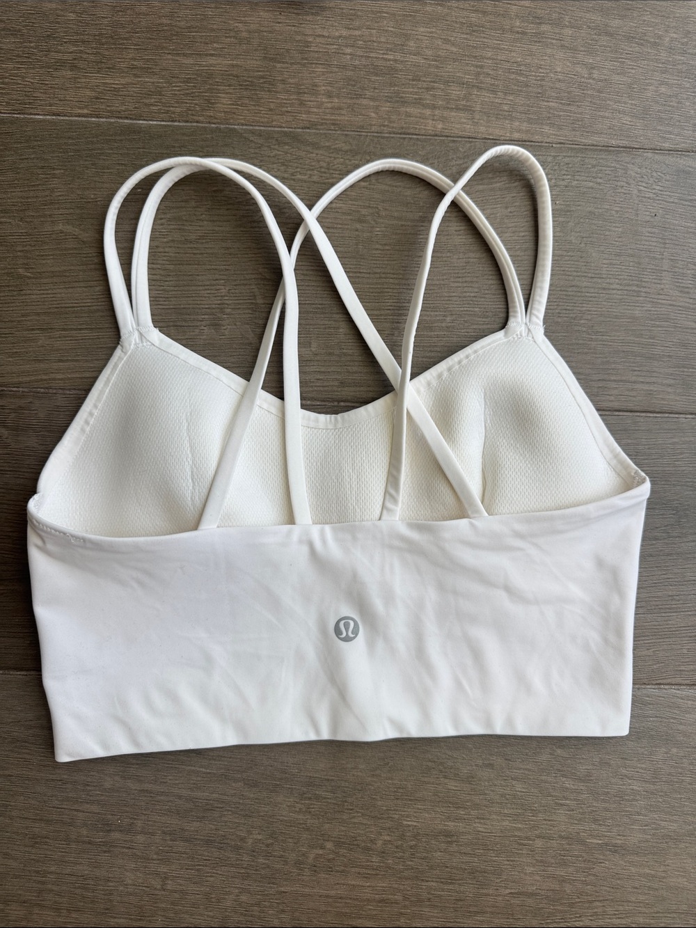 lululemon athletica White Strappy Longline Sports Bra - Picture 2 of 2